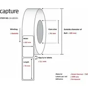 Capture Label 102X76, Core 76,  5704174019633