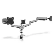 Digitus  Desk Mount Triple Gas Spring Da-90363 Adjustable Height, Tilt, Swivel 15-27 Maximum weight Capacity 3X6 kg Silver 4016032425571