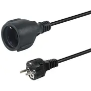 Equip Stromkabel Cee 7/7-Cee 7/3 St/Bu  Black 10.00M 112183 4015867240878