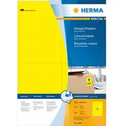 Herma Etykiety kolorowe A4, papier matowy żółty, 400 szt 4396  4008705043960