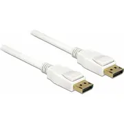 Kabel Delock Displayport - 1.5M biały 85509  4043619855094