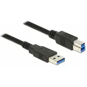 Kabel Usb Delock Usb-A - Usb-B 5 m Black 85070  4043619850709