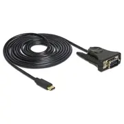 Kabel Usb Delock Usb-C - Db-9 1.8 m Black 62964  4043619629640