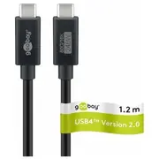 Kabel Usb Goobay Usb-C - 1.2 m Black 74376  4040849743764