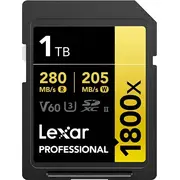 Karta Lexar Professional 1800X Sdxc 1 Tb Class 10 Uhs-Ii/U3 V60 Lsd1800001T-Bnnng  843367131839