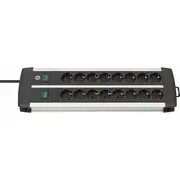 Brennenstuhl Premium-Alu-Line Steckdosenleiste 16-Fach 3M silber/Black  1391000916 4007123650446 4I04-03X