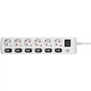 Listwa zasilająca Brennenstuhl Socket Line 6 gniazd 2 m White 1153110126  4007123667499
