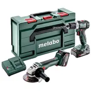 Metabo Zestaw Combo 18V 2.6.5 18 V Bs L Bl  W 9-125 Quick 1X2,0Ah 1X4,0Ah Metabox 685233000 4061792246607