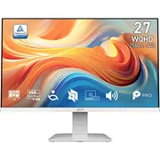 Msi  27 inch Pro Mp273Qw E14 Led/Wqhd/Flat/144Hz/White 4711377381611 Upmsi027Xspf015