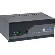 Przełącznik Inline Desktop Kvm , 2-Port, Dual Displayport 1.2  Hdmi 2.0, 4K, Usb 3.0, Audio 62642I 4043718284702