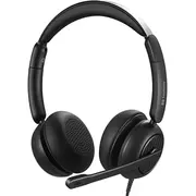 Słuchawki Sandberg 126-54 słuchawki/zestaw słuchawkowy Przewodowa Opaska na głowę Biuro/Centrum telefoniczne Usb Type-C / Type-A Black  5705730126543