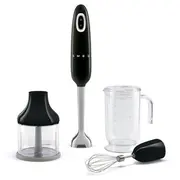 Smeg Hand Blender With Accesories 50Style Black Hbf03Bleu  8017709343774