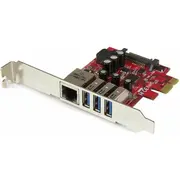 Startech Pcie x1 - 3X Usb 3.0  Ethernet Pexusb3S3Ge 0065030860796