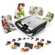 Tefal  Sandwich Maker Sw854D 700 W Number of plates 4 pastry 2 Black/Stainless steel Sw854D16 3045386371204