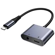 2-In-1 Audio adapter Joyroom Sy-L01 Lightning to 3.5Mm  Black 6956116773830 057985