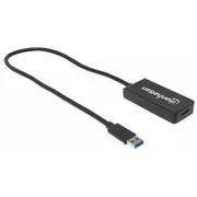 Adapter Usb Manhattan - Hdmi Black 152259  0766623152259