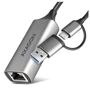 Axagon  Ade-Txca Compact aluminum Usb 3.2 Gen 1 Gigabit Ethernet 10/100/1000Mbit adapter with automatic installation, Nintendo support and C-A reduction 8595247907943
