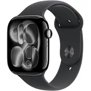 Apple Watch Series 11 GpsCellular 46Mm Jet Black Aluminium Case with Sport Band - S/M  Mfc24Mp/A 195950630923 Atappzas11Mfc24