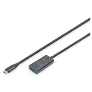 Digitus  Active Usb 3.2 Gen1 5G extension cable Da-73110 Usb-C to Usb-A 4016032497400