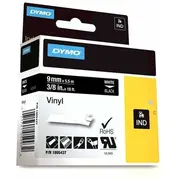 Dymo taśma winylowa czarna, biały nadruk, 9Mm 1805437  0071701059932