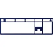 Hyperx Blue Alloy Rise Top Plate Navy  85U10Aa 0197497580808
