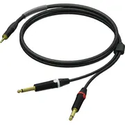 Kabel Procab Pra713/3 3,5 mm męski stereo - 2 x 6,3 Jack mono Ultraflex 3 m  5414795042964