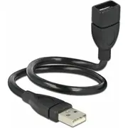 Kabel Usb Delock Usb-A - 0.35 m Black 83498  4043619834983