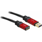 Kabel Usb Delock Usb-A - 3 m Red Black 82754  4043619827541