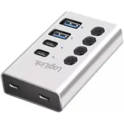Logilink Hub Usb3.2 Gen1, 4 ports , Usb-A/C, on/off switc  Ua0446 4052792076844