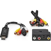 System przekazu sygnału Av Nedis Vgrru101Bk karta do przechwytywania video Usb 2.0  5412810401048