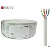 Techly Kabel instalacyjny skrętka U/Utp Cat5E 4X2 linka Cca 100M szary -026067  026067 8054529026067