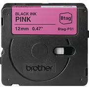 Brother Btag-P31 taśmy do etykietowania Black on pink  Btagp31 4977766836005