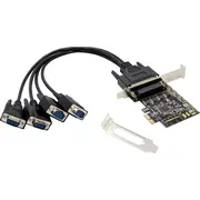 Conceptronic Pci Express Card 4-Port Rs232 Db9 Adapter  Emrick12B 4015867236628