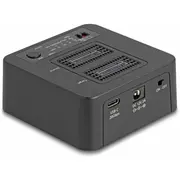 Delock Usb 20 Gbps M.2 Dockingstation für 2 x Nvme Pcie Ssd mit Klon- und Löschfunktion  64300 4043619643004