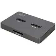 Digitus Docking Station Usb-C 3.2 Gen2 for Ssd M.2 Duo Nvme and Sata Max. 2X 4 Tb with Sd-Express 7.1 reader 2 Tb, black  Da-71546-1 4016032501398 Aiasss000000008