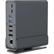 Gembird A-Cf-Combo15-01 Usb Type-Cf 15-In-1 multi-port adapter hub Af-Ports v.2x2  v.3x3, Hdmix2 Displayport Pd card reader Gigalan 3.5 mm audio, grey 8716309135900 Kbagemada0106
