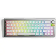 Glorious Gaming Gmmk 3 Pro He 65 Prebuilt Wireless klawiatura Rf Qwerty Us English Silver  Glo-Kb-Gmmk3-Pro-65-Pb-He-Wl-Sil-Us 0840408300018