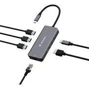 Hub Usb Verbatim Multi Port Essentials Usb-C Pd, 3Xusb-A 3.0, Hdmi, Rj-45  32157 0023942321576