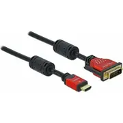 Kabel Delock Hdmi - Dvi-D 2M Red 84342  4043619843428