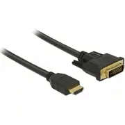 Kabel Delock Hdmi - Dvi-D 5M Black 85656  4043619856565