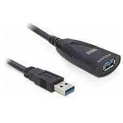 Kabel Usb Delock Usb-A - 5 m Black 83089  4043619830893