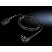 Kabel zasilający Rittal Dk 7200.216 Black 1,8 m Wtyczka zasilająca typu F C19 panel  4028177519237