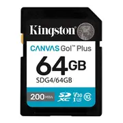 Kingston  Canvas Go Plus 64 Gb Sd Flash memory class Class 10, Uhs-I, U3, V30 Sdg4/64Gb 740617347678