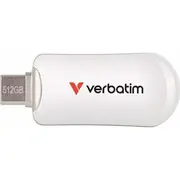 Pendrive Verbatim Plectra 512Gb Usb-C biały/white 30231  0023942302315