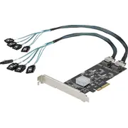 Startech.com Sata Pcie Controller 8 Port - 6Gbit/S Schnittstellenkarte x4 Gen2 zu Iii Hdd/Ssd  8P6G-Pcie-Sata-Card 0065030893275