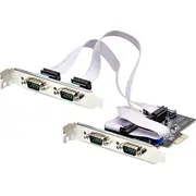 Startech.com 4-Port Serielle Pcie Karte Pci Express zu Rs232/Rs422/Rs485 Db9 16C1050 Uart Esd Schutz Windows/Linux  S55262303 0065030903141