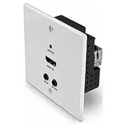 Lindy 70M Cat.6 Hdmi 4K60 Hdbaset Eu Wall Plate Ext/Transmit  38348 4002888383486