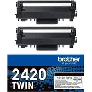Brother Tn-2420Twin Original Black Toner for approx. 3,000 pages 2 pieces  Tn2420Twin 4977766812764 6710-27U