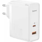 Baseus Travel Charger Gan5 Pro Quick wall charger CU, Pd3.0, Qc4.0 , Afc, 100W Eu White Ccgp090202  6932172608965