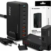 charger Wozinsky Stacja ładująca Wsl-440 440W Gan Qc3 - czarna  5907769385070